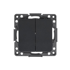 Стокгольм Механизм Выключателя 2-кл, 10А черный EKF PROxima (EZV10-023-10)