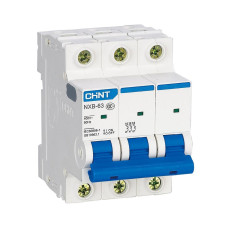 Автоматический выключатель модульный 3 п C 20А 4.5кА NXB-63S (R) CHINT (296828) Автоматический выключатель модульный 3 п C 20А 4.5кА NXB-63S (R) CHINT (296828)