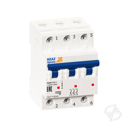 Выключатель автоматический модульный OptiDin BM63-3C25-УХЛ3 (Новый) (260794)