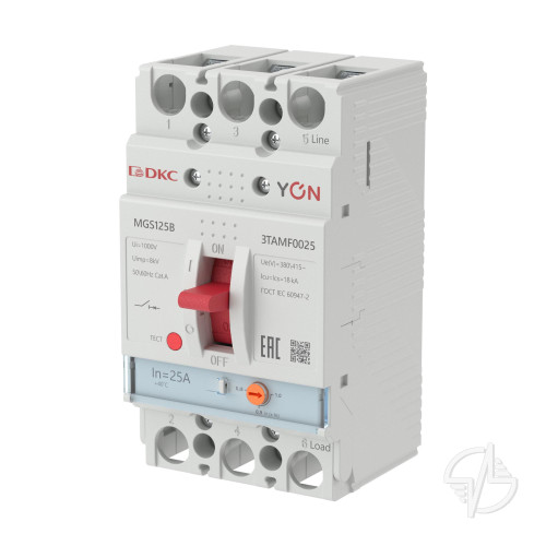 Выключатель автоматический YON MGS125 3P 20-25A 18kA (MGS125B-3TAMF0025)
