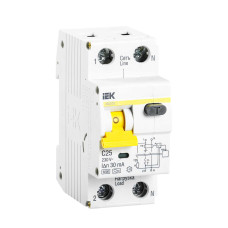 Выключатель автоматический дифференциальный АВДТ-32 1п+N 25А 30мА С (MAD22-5-025-C-30) Выключатель автоматический дифференциальный АВДТ-32 1п+N 25А 30мА С (MAD22-5-025-C-30)