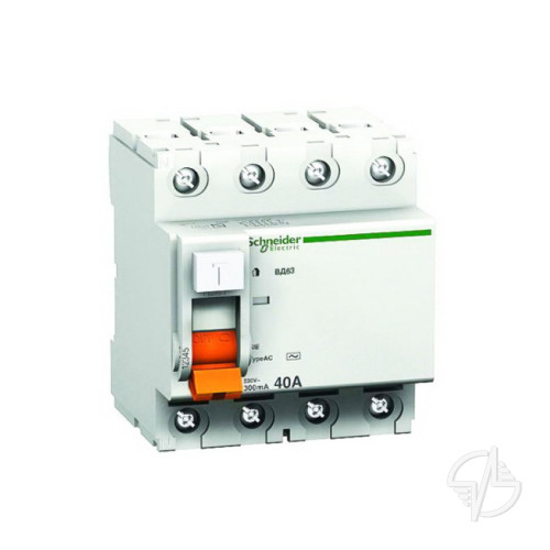 Выключатель дифференциального тока (УЗО) 4п 63А 300мА ВД63 АС