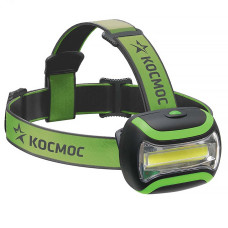 Фонарь налобный, 3W COB LED, 3 батарейки АА, 180Лм (KOC-H3WCOBLED)