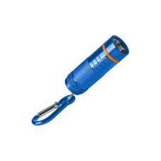 Фонарь брелок 1Вт LED/4xLR44 входят в комплект/корпус анодированный алюминий/карабин, КОСМОС (KOC205B)