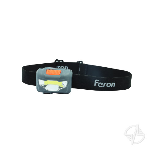 Фонарь налобный Feron TH2301 с аккумулятором 3W 1COB USB IP44, пластик (41680)