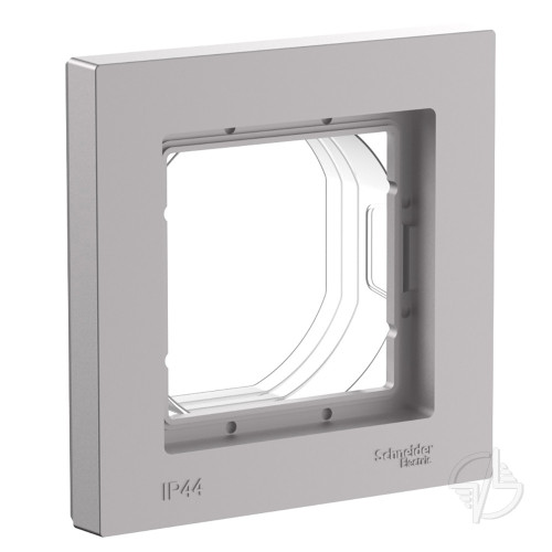 Рамка AQUA 1-постовая IP44 алюминий (ATN440301)