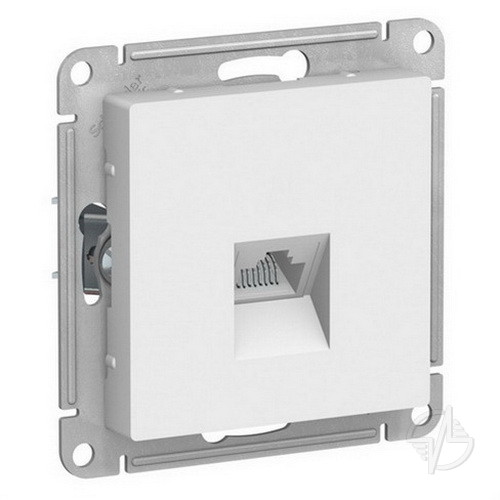 Розетка ATLASDESIGN компьютерная RJ45 механизм белый (ATN000183)