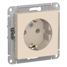 Розетка ATLASDESIGN с заземлением 16А механизм бежевый (ATN000243) Розетка ATLASDESIGN с заземлением 16А механизм бежевый (ATN000243)