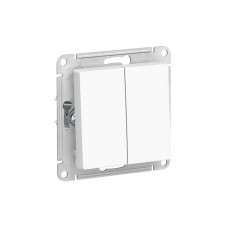 Выключатель двухклавишный ATLASDESIGN схема 5 10АХ механизм белый (ATN000151) Выключатель двухклавишный ATLASDESIGN схема 5 10АХ механизм белый (ATN000151)