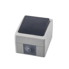 Переключатель 1-клавишный STEKKER, PSW10-112-54, 1-полюсный на 2 направления открытой установки, 250В, 10А, IP54, серый/графит (32756) Переключатель 1-клавишный STEKKER, PSW10-112-54, 1-полюсный на 2 направления открытой установки, 250В, 10А, IP54, серый/графит (32756)