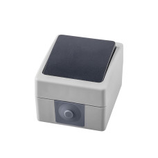 Выключатель 1-клавишный STEKKER, PSW10-111-54, открытой установки, 250В, 10А, IP54, серый/графит (32752) Выключатель 1-клавишный STEKKER, PSW10-111-54, открытой установки, 250В, 10А, IP54, серый/графит (32752)