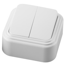 Выключатель STEKKER PSW06-22-20 двухклавишный открытой установки, 250В, 6А, IP20, белый (VA 56-232-Б) (32744) Выключатель STEKKER PSW06-22-20 двухклавишный открытой установки, 250В, 6А, IP20, белый (VA 56-232-Б) (32744)