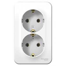 BLANCA розетка наружная двойная с заземлением без шторок с изолирующей пластиной, 16А, 250В, белый (BLNRA010211) BLANCA розетка наружная двойная с заземлением без шторок с изолирующей пластиной, 16А, 250В, белый (BLNRA010211)