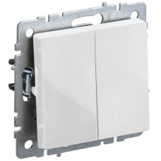 Выключатель двухклавишный 10А ВС10-2-0-БрБ белый BRITE (BR-V20-0-10-K01) Выключатель двухклавишный 10А ВС10-2-0-БрБ белый BRITE (BR-V20-0-10-K01)