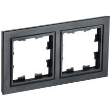 Рамка 2 поста РУ-2-БрЧ черный BRITE (BR-M22-K02) Рамка 2 поста РУ-2-БрЧ черный BRITE (BR-M22-K02)