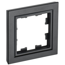 Рамка 1 пост РУ-1-БрЧ черный BRITE (BR-M12-K02)