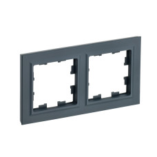 Рамка 2 поста РУ-2-БрГ графит BRITE IEK (BR-M22-K53) Рамка 2 поста РУ-2-БрГ графит BRITE IEK (BR-M22-K53)