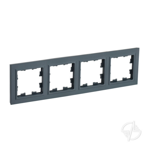 Рамка 4 поста РУ-4-БрГ графит BRITE IEK (BR-M42-K53)