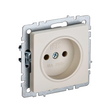 Розетка без заземлен. шторки 10А РС10-1-0-БрКр бежевый IEK BRITE (BR-R10-10-K10) Розетка без заземлен. шторки 10А РС10-1-0-БрКр бежевый IEK BRITE (BR-R10-10-K10)