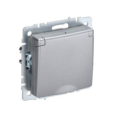 Розетка с заземлением шторки с крышкой 16А IP44 РСбш10-3-44-БрА алюминий IEK BRITE (BR-R16-16-44-K47) Розетка с заземлением шторки с крышкой 16А IP44 РСбш10-3-44-БрА алюминий IEK BRITE (BR-R16-16-44-K47)