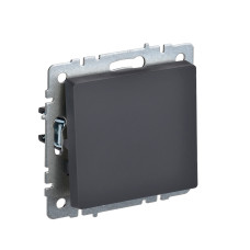 Выключатель одноклавишный проходной 10А ВС10-1-0-БрГ графит IEK BRITE (BR-V12-0-10-K53)
