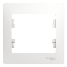 GLOSSA Рамка 1 пост белая (GSL000101)