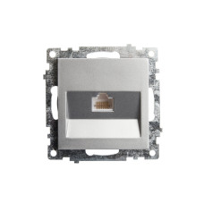 Розетка компьютерная 1-местная RJ-45 (механизм), STEKKER GLS00-7107-03, серия Катрин, серебро (39585) Розетка компьютерная 1-местная RJ-45 (механизм), STEKKER GLS00-7107-03, серия Катрин, серебро (39585)