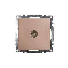 Розетка телевизионная 1-местная (механизм), STEKKER GLS00-7108-02, 75 Ом, 5-862МГц, серия Катрин, шампань (39600)