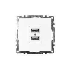 Розетка USB 2-местная (механизм), STEKKER GLS10-7115-01, 250B, 2,4А, серия Катрин, белый (39686) Розетка USB 2-местная (механизм), STEKKER GLS10-7115-01, 250B, 2,4А, серия Катрин, белый (39686)