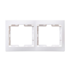 Рамка горизонтальная КВАРТА белая 2 поста (EMK20-K01-DM) Рамка горизонтальная КВАРТА белая 2 поста (EMK20-K01-DM)