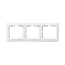 Рамка горизонтальная КВАРТА белая 3 поста (EMK30-K01-DM)