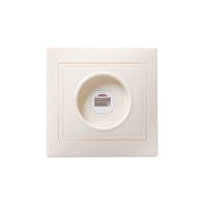 Розетка телефонная одноместная КВАРТА бежевая (ETK10-K33-DM)