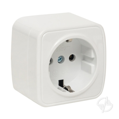 Минск Розетка 1-местная ОП 16А с заземлением белая EKF Basic (EGR16-028-10) Минск Розетка 1-местная ОП 16А с заземлением белая EKF Basic (EGR16-028-10)