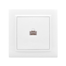 Минск Розетка RJ-45 1-местная СП белая EKF Basic (ERK01-035-10)