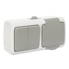 Мурманск Блок розетка 1-м 16А с заземлением с крышкой + 2-кл выключатель IP54 серый EKF (EFRV16-052-30-540) Мурманск Блок розетка 1-м 16А с заземлением с крышкой + 2-кл выключатель IP54 серый EKF (EFRV16-052-30-540)