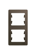 GLOSSA Рамка 2 поста вертикальная шоколад Systeme Electric (GSL000806)