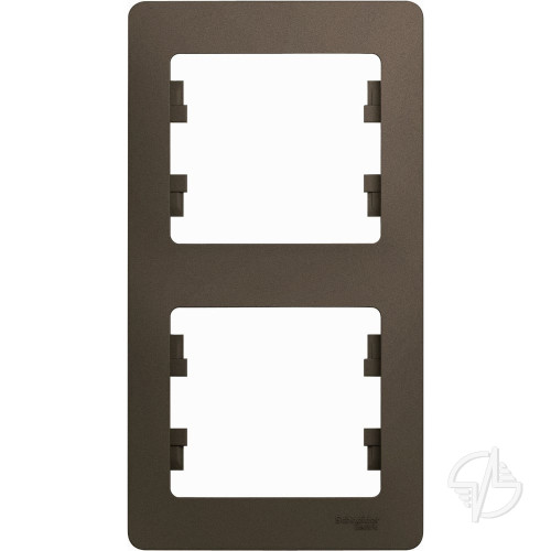 GLOSSA Рамка 2 поста вертикальная шоколад Systeme Electric (GSL000806)