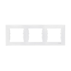 Sedna Рамка 3 поста горизонтальная белый (SDN5800521) Sedna Рамка 3 поста горизонтальная белый (SDN5800521)