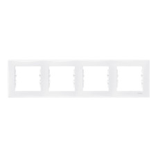 Sedna Рамка 4 поста горизонтальная белый (SDN5800721) Sedna Рамка 4 поста горизонтальная белый (SDN5800721)