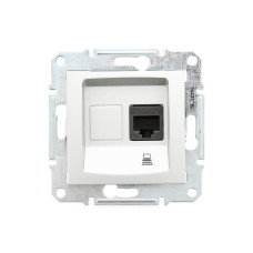 Sedna Розетка компьютерная RJ45 категория 5e в рамку белая (SDN4300121) Sedna Розетка компьютерная RJ45 категория 5e в рамку белая (SDN4300121)