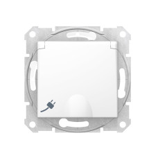 Sedna Розетка с заземлением со шторками с крышкой IP44 в рамку белая (SDN3100321) Sedna Розетка с заземлением со шторками с крышкой IP44 в рамку белая (SDN3100321)