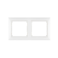 Рамка 2 поста VALENA горизонтальная белая (774452)