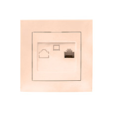 Валенсия розетка компьютерная RJ-45 1-местная кремовая EKF PROxima (EWK01-035-20) Валенсия розетка компьютерная RJ-45 1-местная кремовая EKF PROxima (EWK01-035-20)