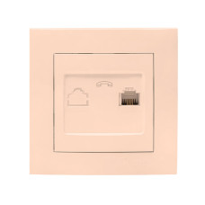 Валенсия розетка телефонная RG-11 1-местная кремовая EKF PROxima (EWT01-034-20) Валенсия розетка телефонная RG-11 1-местная кремовая EKF PROxima (EWT01-034-20)