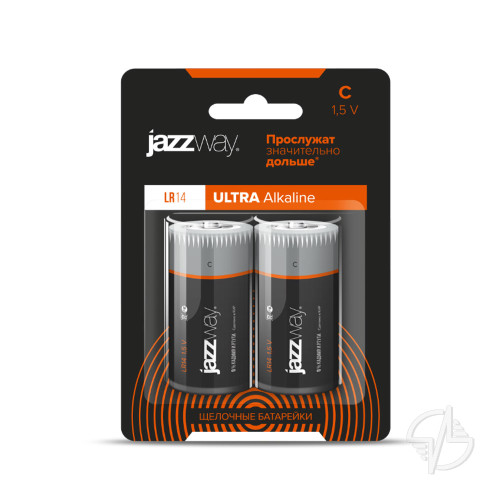 Батарейки, ULTRA ALKALINE (Щелочные) LR14UP-2B jazzway (5005105)