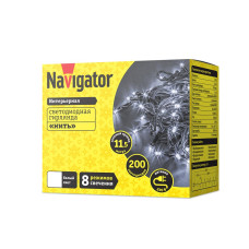 Гирлянда «нить» 11,5 метра (200 светодиодов) Navigator (61820) Гирлянда «нить» 11,5 метра (200 светодиодов) Navigator (61820)