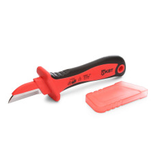 Нож монтерский диэлектрический с частично изолированным прямым лезвием НМИ-05 КВТ (60466)