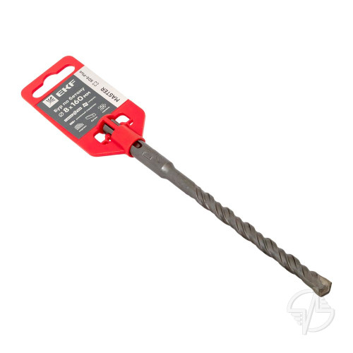 Бур по бетону SDS-plus 8х160 мм (2 резца 4S спираль) EKF (db-8-160-2x4)