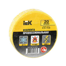 Изолента ПВХ желтая 19мм 20м (UIZ-20-10-K05)