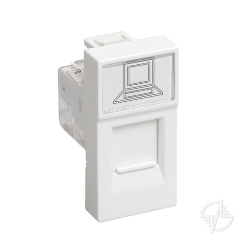 Розетка информационная РКИ-10-00-П RJ-45 UTP кат.5e (на 1 модуль) ПРАЙМЕР белая IEK